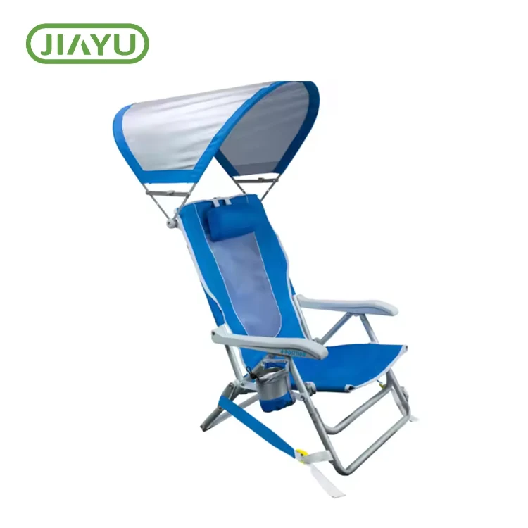 Vou strandstoel met sonskadu